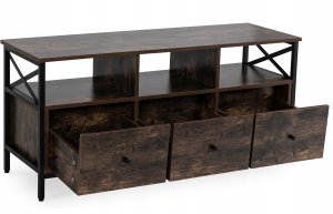 Szafka RTV pod Telewizor Rustykalna Industrialna Loft z Szufladami ZONE 6