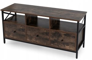 Szafka RTV pod Telewizor Rustykalna Industrialna Loft z Szufladami ZONE 7
