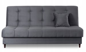 Wersalka Sofa Kanapa Rozkładana z Funkcją Spania Dwuosobowa Szara LIMA 3