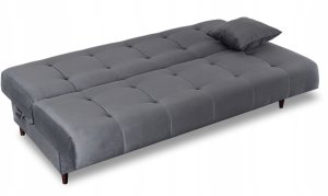 Wersalka Sofa Kanapa Rozkładana z Funkcją Spania Dwuosobowa Szara LIMA 5