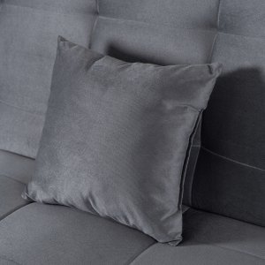 Wersalka Sofa Kanapa Rozkładana z Funkcją Spania Dwuosobowa Szara LIMA 8