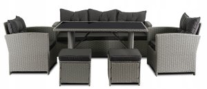 Mebel Elite Zestaw Mebli Ogrodowych Technorattan Sofa Na Taras Ogród Komplet COLORADO 11