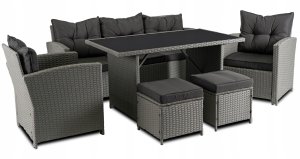 Mebel Elite Zestaw Mebli Ogrodowych Technorattan Sofa Na Taras Ogród Komplet COLORADO 12