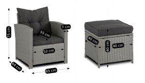 Mebel Elite Zestaw Mebli Ogrodowych Technorattan Sofa Na Taras Ogród Komplet COLORADO 14