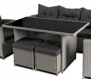 Mebel Elite Zestaw Mebli Ogrodowych Technorattan Sofa Na Taras Ogród Komplet COLORADO 10