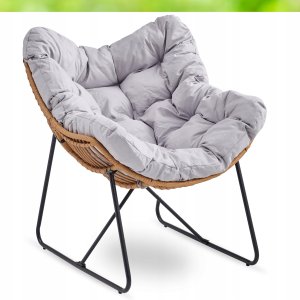 Fotel Leżak Ogrodowy Leżanka Do Salonu Na Taras FIN Szary 6