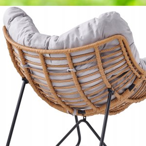 Fotel Leżak Ogrodowy Leżanka Do Salonu Na Taras FIN Szary 7