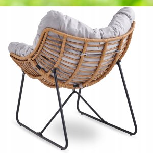 Fotel Leżak Ogrodowy Leżanka Do Salonu Na Taras FIN Szary 8
