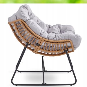 Fotel Leżak Ogrodowy Leżanka Do Salonu Na Taras FIN Szary 9