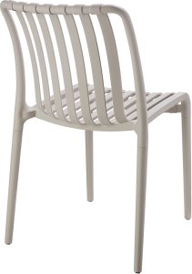 Krzesła ogrodowe Alcudia, odporne na warunki atmosferyczne, sztaplowane - taupe, Zestaw 2 sztuk 2