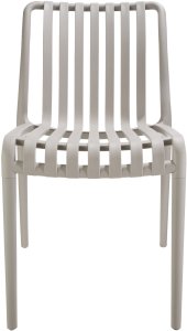 Krzesła ogrodowe Alcudia, odporne na warunki atmosferyczne, sztaplowane - taupe, Zestaw 2 sztuk 3