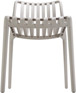 Krzesła ogrodowe Alcudia, odporne na warunki atmosferyczne, sztaplowane - taupe, Zestaw 2 sztuk 7