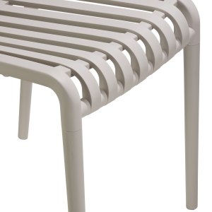 Krzesła ogrodowe Alcudia, odporne na warunki atmosferyczne, sztaplowane - taupe, Zestaw 2 sztuk 8