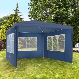 Pawilon Barinas z 3 ścianami bocznymi, wodoodporny, 3x3m - niebieski 2