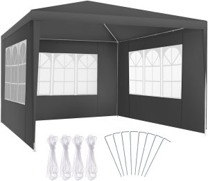 Pawilon Barinas z 3 ścianami bocznymi, wodoodporny, 3x3m - szary 1