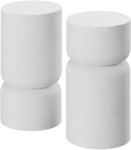 Zestaw 2 stolików bocznych Amine, design Chubby - biały 1