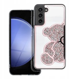 Futerał TEDDY BEAR do SAMSUNG S25 Edge różowy 1