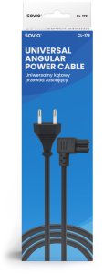 SAVIO CL-179 Kabel zasilający 2pin, C7 kątowy 5m 2