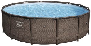 Basen stelażowy 366x100 Steel Pro Max Rattan Bestway 16609 stelaż + niecka 1