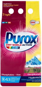 Proszek do prania PUROX Color do koloru 43 prania 3kg 2