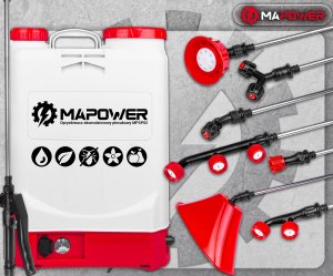MaPower OPRYSKIWACZ AKUMULATOROWY PLECAKOWY CIŚNIENIOWY OGRODOWY 16L 5.5BAR MAPOWER 3