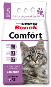 Super Benek Zbrylający żwirek dla kota o zapachu lawendy 5 l 1