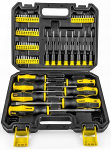 Zestaw śrubokrętów wkrętaków i bitów z magnesem 65el. 15