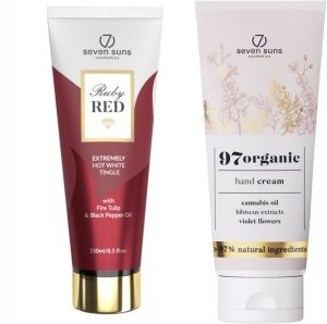 7suns Ruby Red Extremely Hot White Tingle 250ml + Krem Do Rąk 75ml Gratis 1