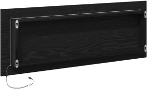 vidaXL Lustro LED do łazienki Czarny Dąb 100x8,5x37 cm Z drewna inżynieryjnego 5