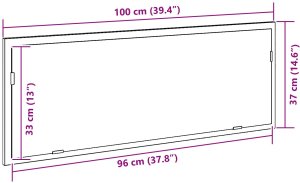 vidaXL Lustro LED do łazienki Czarny Dąb 100x8,5x37 cm Z drewna inżynieryjnego 10
