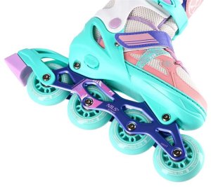 Rolki Nils Extreme NJ1828A rekreacyjne regulowane miętowe r. 31-34 4