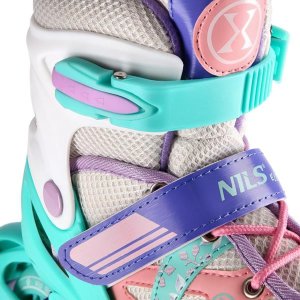 Rolki Nils Extreme NJ1828A rekreacyjne regulowane miętowe r. 31-34 5