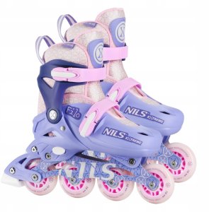 Rolki Nils Extreme NA13102 rekreacyjne regulowane fioletowe r. 30-33 2