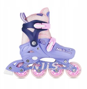 Rolki Nils Extreme NA13102 rekreacyjne regulowane fioletowe r. 34-37 3