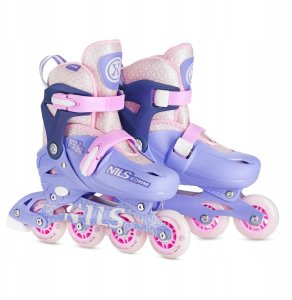 Rolki Nils Extreme NA13102 rekreacyjne regulowane fioletowe r. 34-37 5
