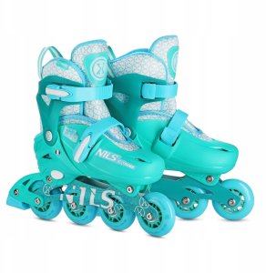Rolki Nils Extreme NA13102 rekreacyjne regulowane turkusowe r. 30-33 5