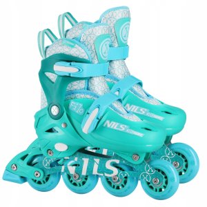 Rolki Nils Extreme NA13102 rekreacyjne regulowane turkusowe r. 26-29 2