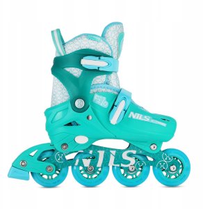 Rolki Nils Extreme NA13102 rekreacyjne regulowane turkusowe r. 26-29 3