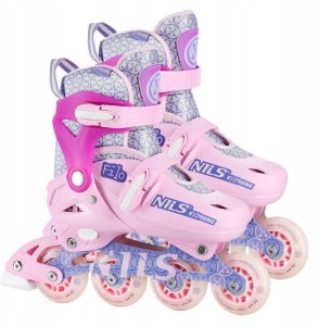 Rolki Nils Extreme NA13102 rekreacyjne regulowane różowe r. 30-33 2