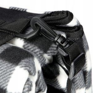 NC2311 KOC PIKNIKOWY BIAŁO-CZARNY 200x200 CM PE + ALU NILS CAMP 12