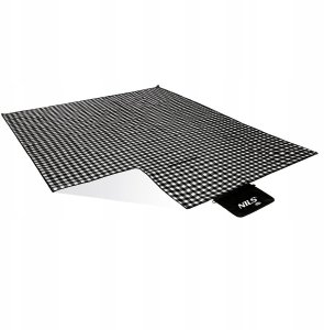 NC2311 KOC PIKNIKOWY BIAŁO-CZARNY 200x200 CM PE + ALU NILS CAMP 6