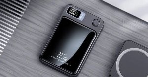 SZYBKI MAŁY BEZPRZEWODOWY POWER BANK MagSafe INDUKCYJNY 5000mAh 22,5W USB-C 12