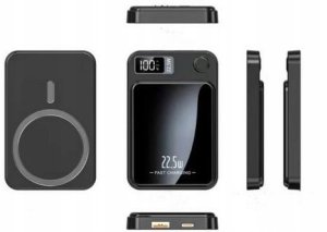 SZYBKI MAŁY BEZPRZEWODOWY POWER BANK MagSafe INDUKCYJNY 5000mAh 22,5W USB-C 13