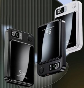 SZYBKI MAŁY BEZPRZEWODOWY POWER BANK MagSafe INDUKCYJNY 5000mAh 22,5W USB-C 7