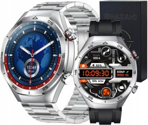 Smartwatch zegarek męski menu PL rozmowy smart 2xpasek bat 520mAh 466x466px 1