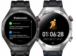 Smartwatch zegarek męski menu PL rozmowy smart 2xpasek bat 520mAh 466x466px 10