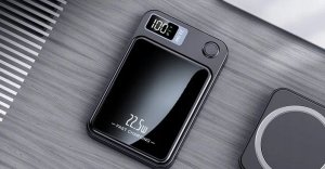 SZYBKI BEZPRZEWODOWY POWER BANK MagSafe INDUKCYJNY 10000mAh 22,5W USB-C 9