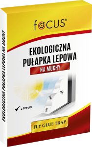 Ekologiczna pułapka lepowa na muchy narożna na okno 2 sztuki Focus 1