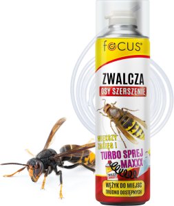 Focus Turbo Sprej MAXXX zwalcza osy i szerszenie 500ml + wężyk 5