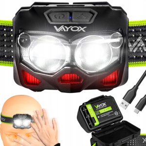 LATARKA CZOŁOWA LED LAMPA CZOŁÓWKA AKUMULATOR CZUJNIK RUCHU USB-C PRO VAYOX 1